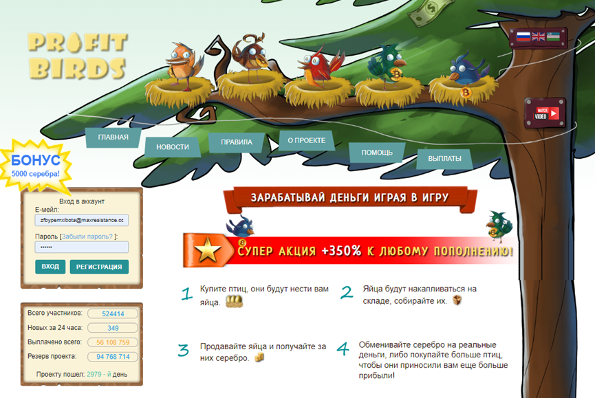 Обзор игры Best Money Birds - от регистрации к заработку