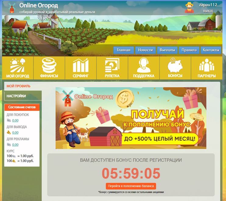 Online Ogorod - обзор игры в которой можно заработать